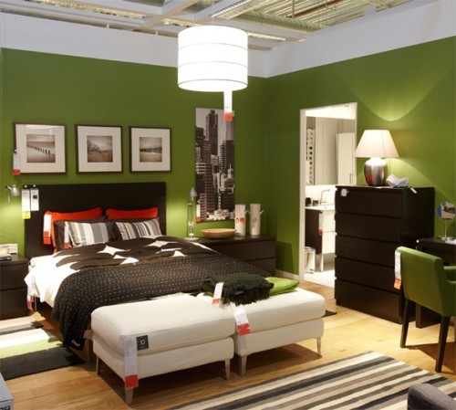dormitorio color verde