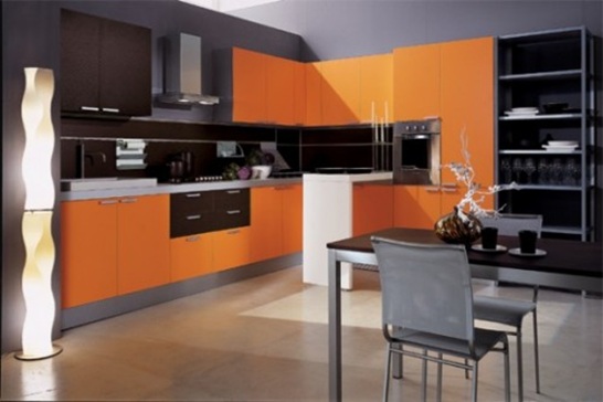 Cocinas Modernas Color Naranja