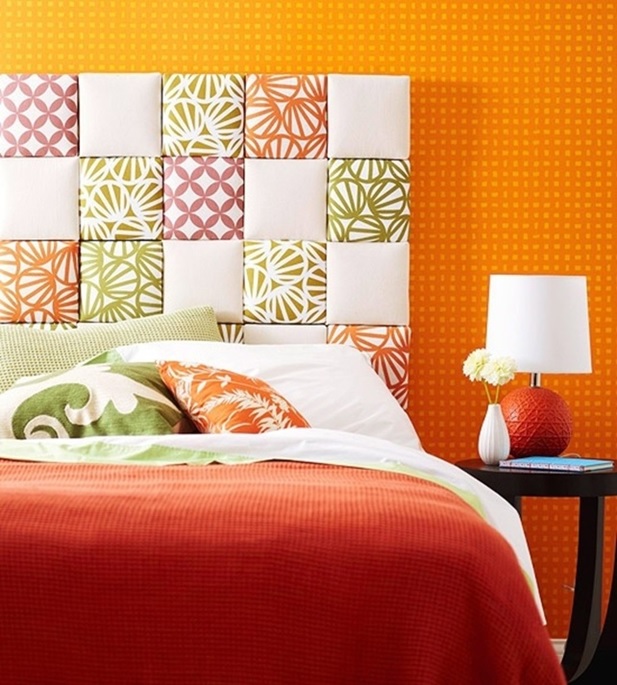 Recámaras Matrimoniales Decoradas con Color Naranja
