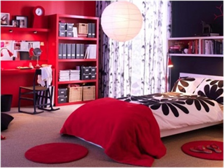 dormitorio-juvenil-chica-rojo-negro