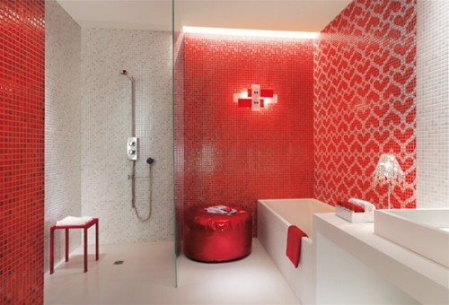 baño-moderno-rojo