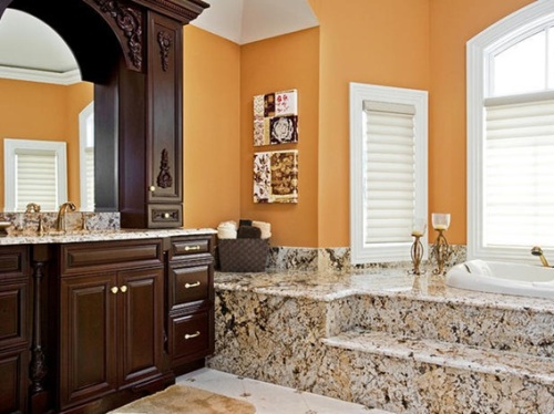 fotos baños color naranja