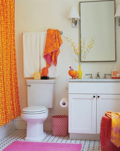 baño-color-naranja