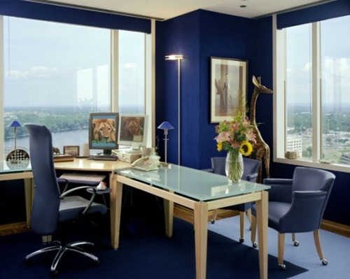 oficina color azul