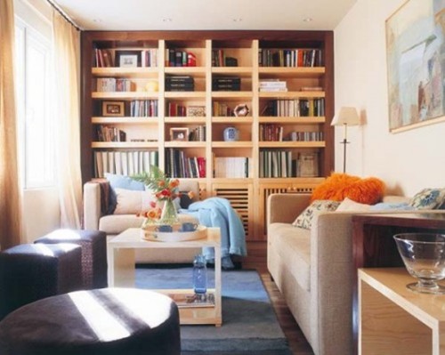 sala moderna librero