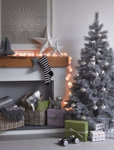 decorar navidad gris