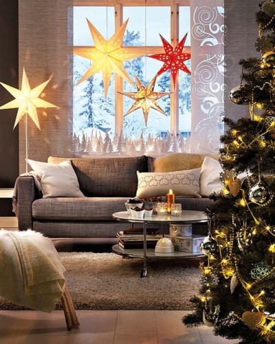 decorar ventana navidad