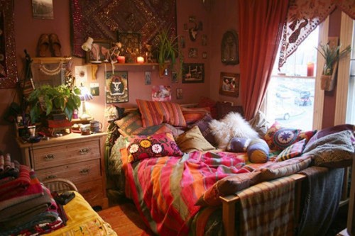 dormitorio estilo bohemio