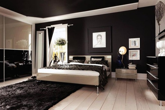 Racionalización Detectable junto a 14 Fotos De Dormitorios Con Paredes Color Negro