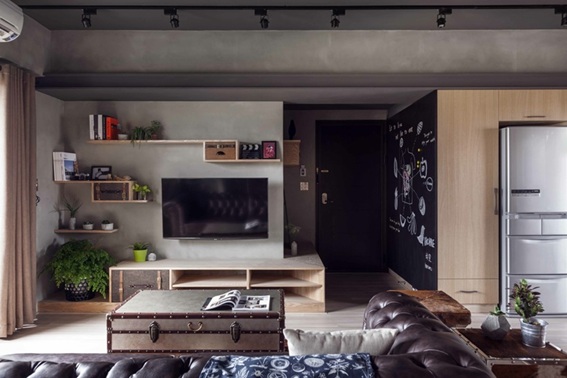 diseño apartamento industrial 90 m2