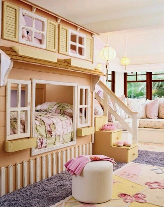fuerte planes Pack para poner Magníficos Dormitorios Con Camas Literas Para Niñas