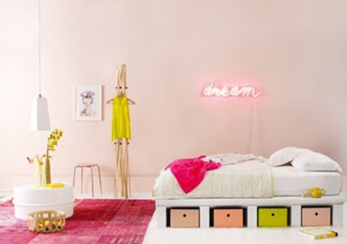 dormitorio color pastel