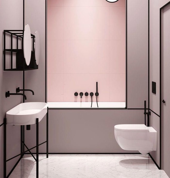 cuarto de baño moderno y minimalista