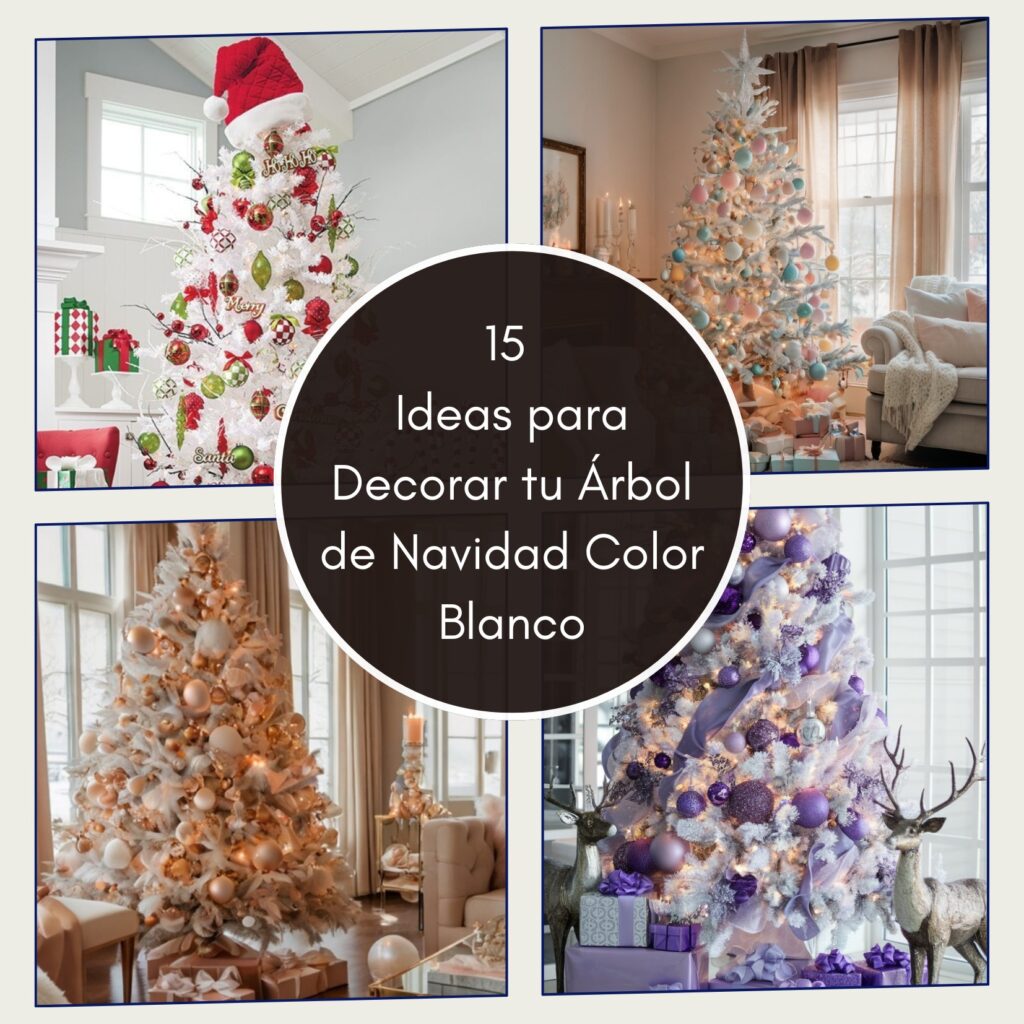 árbol de navidad color blanco